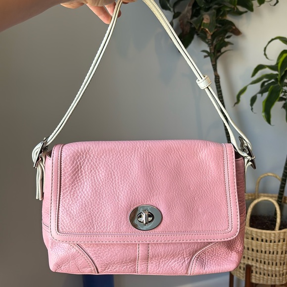 2008 Y2K Coach Hamilton Flap shoulder bag pink and white - Picture 4 of 14
